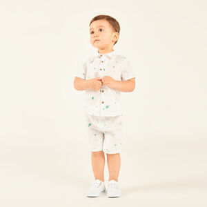 Set van 2 delen, shirt + korte broek met schildpaddendruk voor babyjongen 