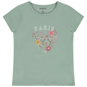 T-shirt manches courtes print fantaisie fille 