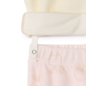 Pyjama 2-delig in fluweel met konijnprint voor meisjes met verschillende afwerkingen naargelang de leeftijd 