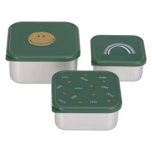 Lot de 3 boîtes à goûter Happy Rascals Smile 