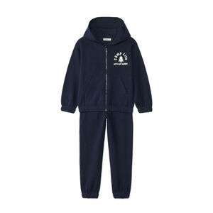 Jogging set voor jongens met een rits en een fantasieprint. 