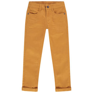 Pantalon slim en twill effet crinkle garçon 