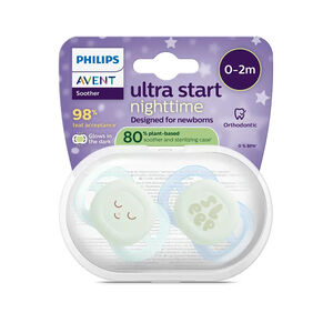 Fopspeen Ultra Night 0-2m 2stks Mixte Willekeurige kleur 