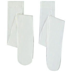 Lot de 2 collants fins unis pour fille 