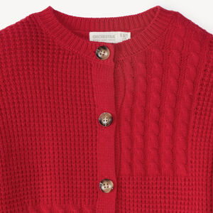 Gilet fille en tricot fantaisie 