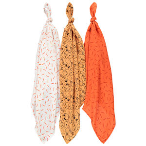 Lot de 3 langes en coton pour bébé garçon 