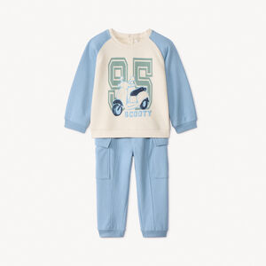 Ensemble sweat + jogging style cargo pour bébé garçon 