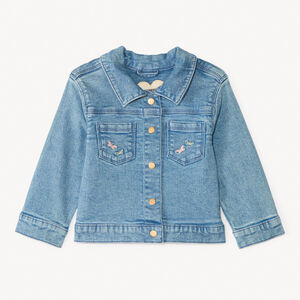 Veste en jean avec broderie pour bébé fille 