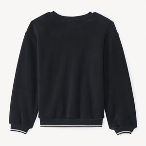 Oversized fleece sweater met gevlekte patches voor meisjes 