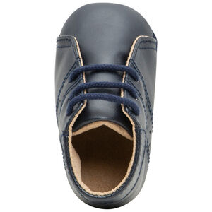 Soepele laarsjes met ledereffect en veters 