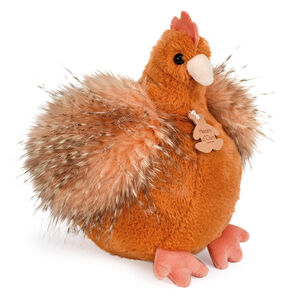 Knuffel Kip Les Poulettes 20CM Oranje 