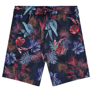Bermuda de bain imprimé tropical 