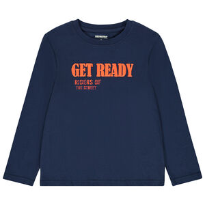 Lange mouwen T-shirt met textuur puff print voor jongens 