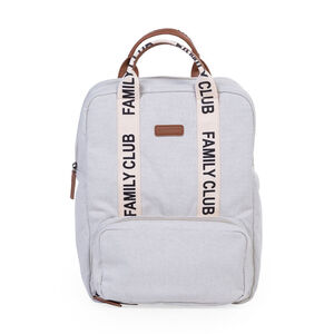 Sac à dos signature + pochette + matelas à langer Family Club écru 