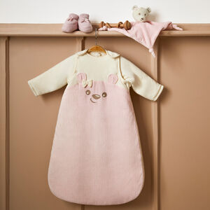 Doudou sjaal beer van fluweel voor babygirls 