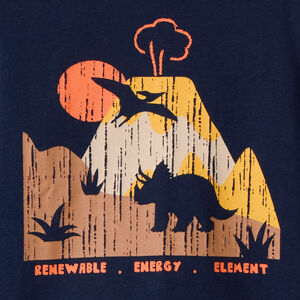 T-shirt met lange mouwen en print voor babyjongens 