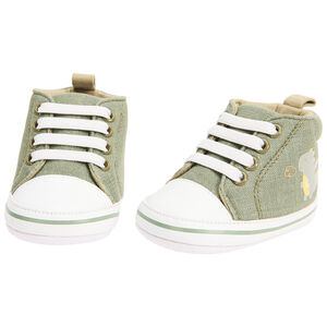 Sneakers met hoge schacht in stof met drakenprint voor babyjongen 