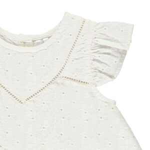 Tunique manches courtes en broderie anglaise pour bébé fille 