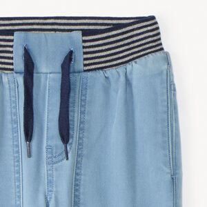 Rechte jeans met elastische taille en geribde strepen voor jongens 