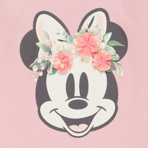 Langarm T-shirt met 3D bloemen Minnie Disney voor babymeisjes 