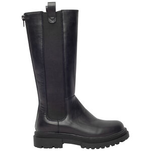 Laarzen in zwart kunstleer met chunky zool voor meisjes 