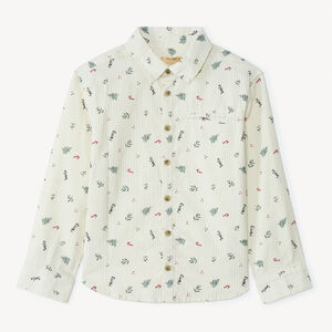 Chemise manches longues imprimé Noël pour garçon  