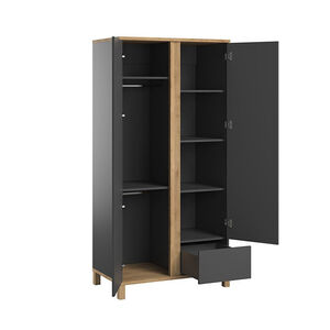 Kast 2 deuren Altitude Grafiet/Hout 