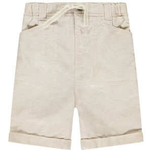 Bermuda van stof in effen kleur voor jongen 