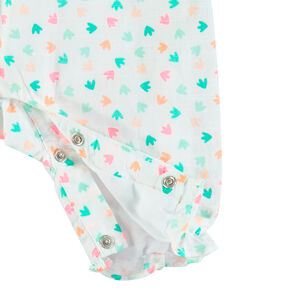 Lange jumpsuit met all-over print en geborduurde schildpad 