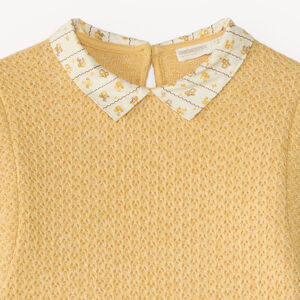 Pull fille sans manches effet 2-en-1 imprimé fleuri 