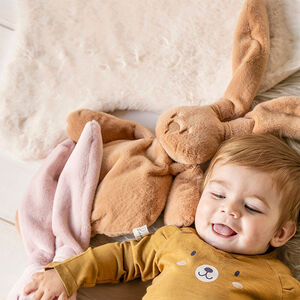 Peluche Lapin 30cm Beige Chaud 