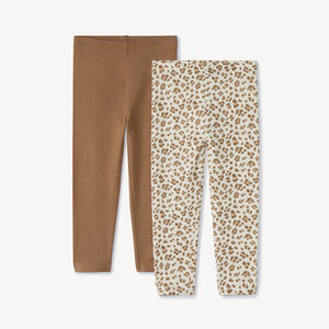 Set van 2 fantasie boxershorts voor meisjes, lang, in jersey met platte elastische tailleband 