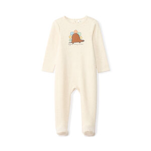 Dors-bien en velours dinosaure fantaisie pour bébé garçon avec ouvertures différentes selon l'âge  