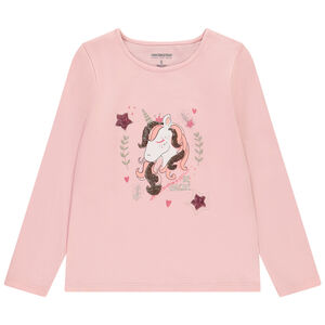 Lange mouwen T-shirt met print en pailletten voor meisjes 