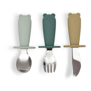 Bestekset handvatten in silicone Jade Shades 