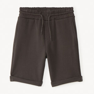 Bermuda in effen molton voor jongen 