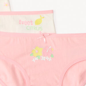 Set van 7 jersey broekjes met citroenmotief voor meisjes 