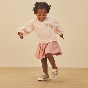 Jurk in gaas 2 in 1 fantasieprint voor baby meisjes 