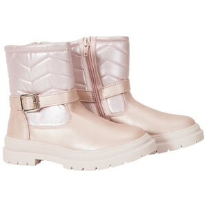 Bottines roses effet irisé à bride pour fille 