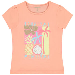 T-shirt manches courtes print fantaisie pour fille  