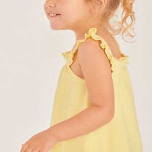 Tweeledig set met tuniek + korte broek van uni fantasie stof voor babymeisjes 