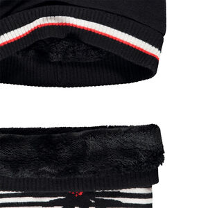 Bonnet et snood en tricot fantaisie doublés sherpa fille 