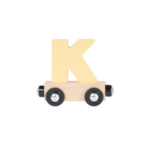 Houten "K" wagon - geel 