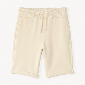 Bermuda in effen molton voor jongen 