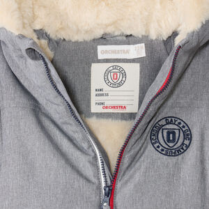 Donsjas met kap en sherpa-voering voor babyjongens 