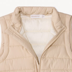 donsjas mouwloos, effen, voor jongens 