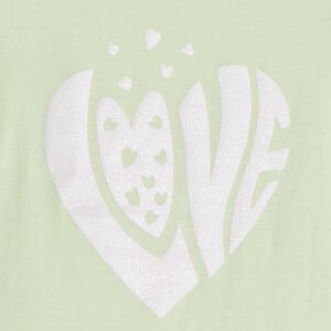 T-shirt manches courtes à print pailleté fille 