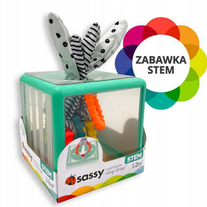 Jouet 1er Age anneaux arc-en-ciel et cube sensoriel 