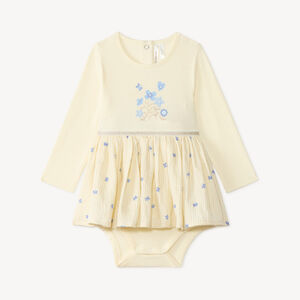 Meisjesbabyjurk 2-in-1 met vlinderprint 