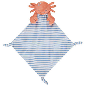 Doudou mouchoir crabe en velours pour bébé  